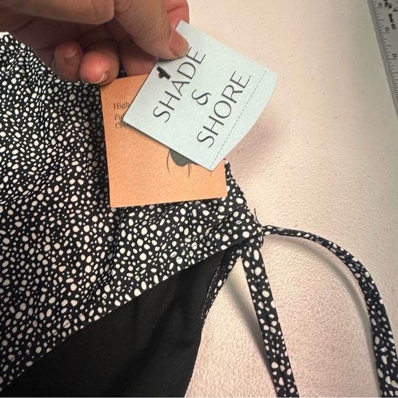 Shade & Shore Black and White Polka Dot Bikini Bottom - Picture 2 of 6